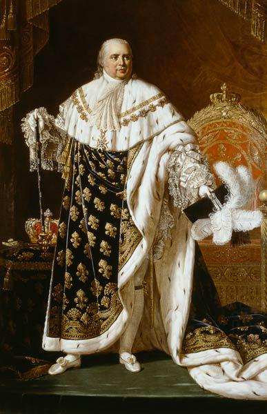 Portrait of Louis XVIII in coronation robes, Robert Lefevre